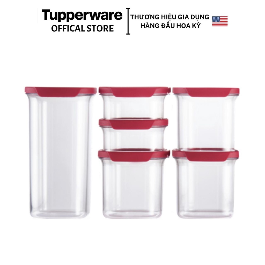 Bộ hộp bảo quản thực phẩm Tupperware Ultra Clear (6 hộp) - Bảo hành trọn đời - Nhựa nguyên sinh, an toàn cho sức khỏe