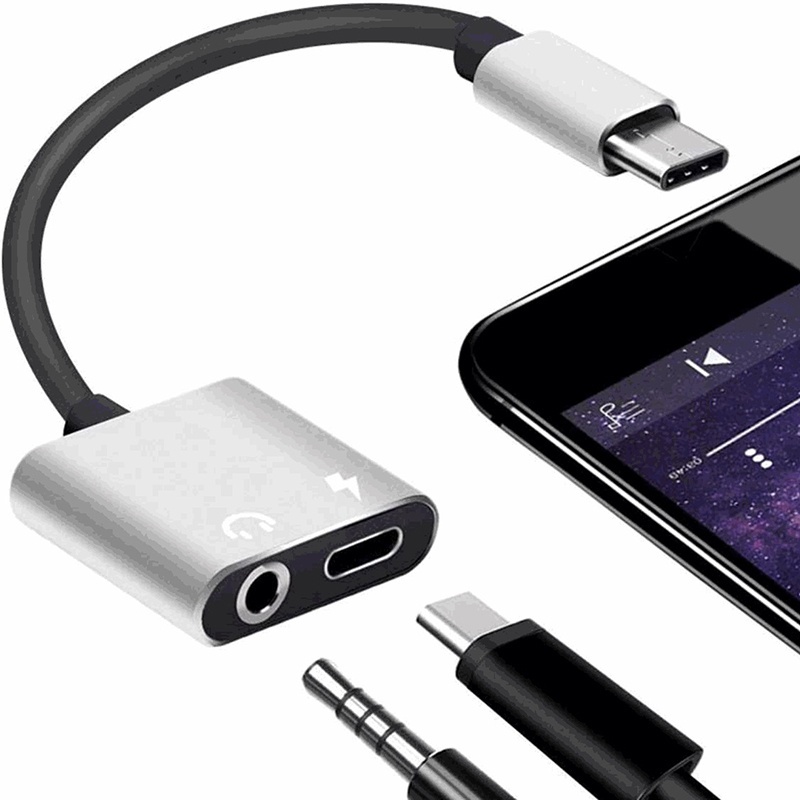 Đầu Chuyển Đổi Tai Nghe Loại C 2 Trong 1 Sang 3.5mm iPad Pro 11 / iPad Pro 12.9 2018 / Google pixel 3 / pixel 3XL