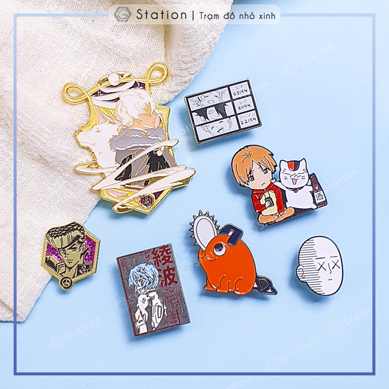 Pin cài áo nhân vật trong các bộ manga anime kinh điển Nhật Bản Neon Genesis Evangelion JoJo's Bizarre Adventure - GC498
