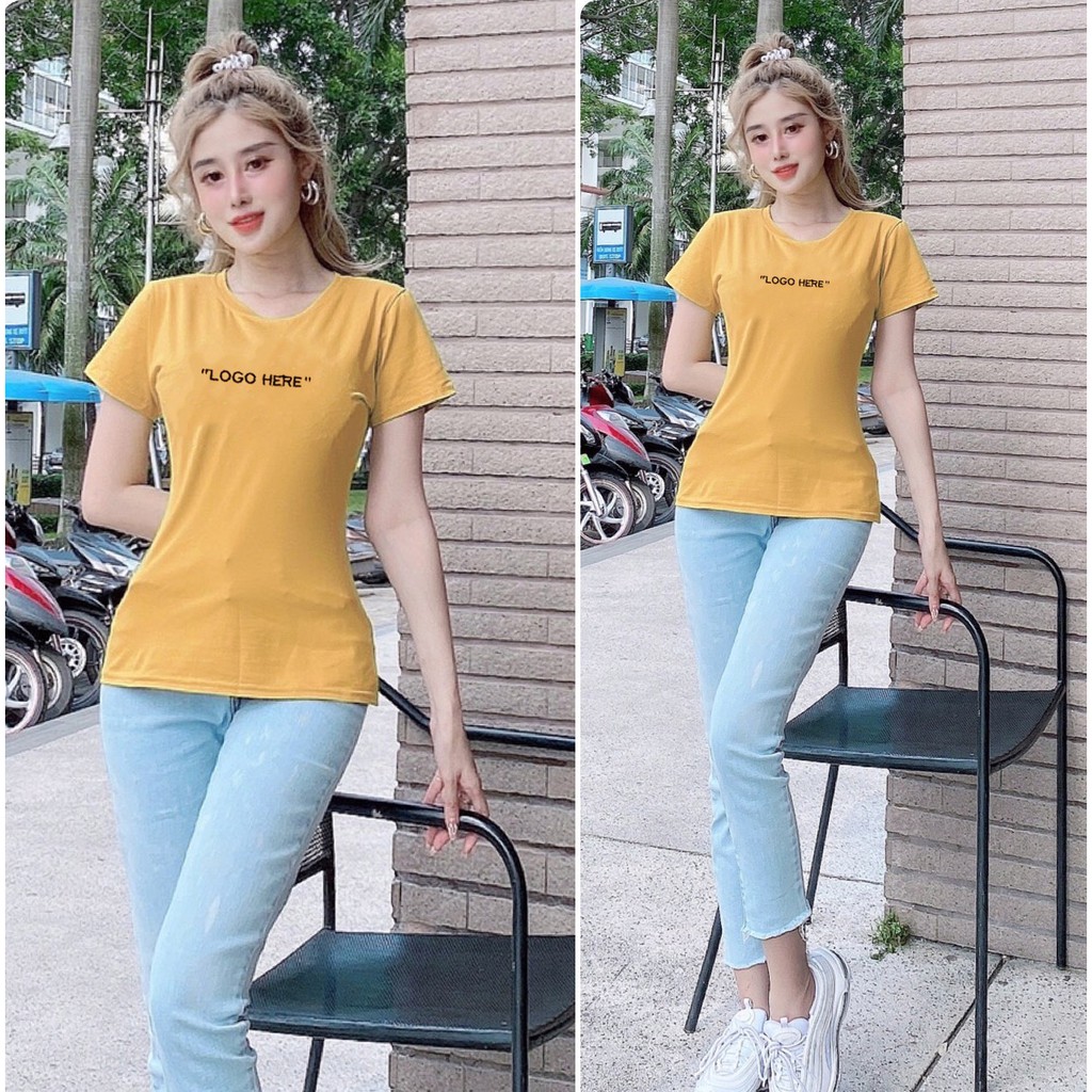 Áo thun thái thêu chữ form ôm | BigBuy360 - bigbuy360.vn