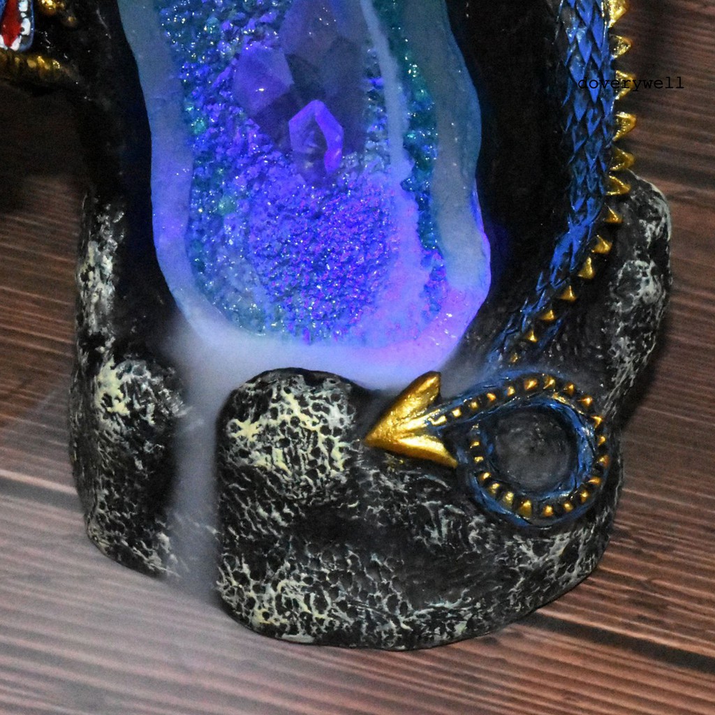 Thác Khói Trầm Hương Hình Rồng Trung Hoa Có Đèn Led Nhiều Màu