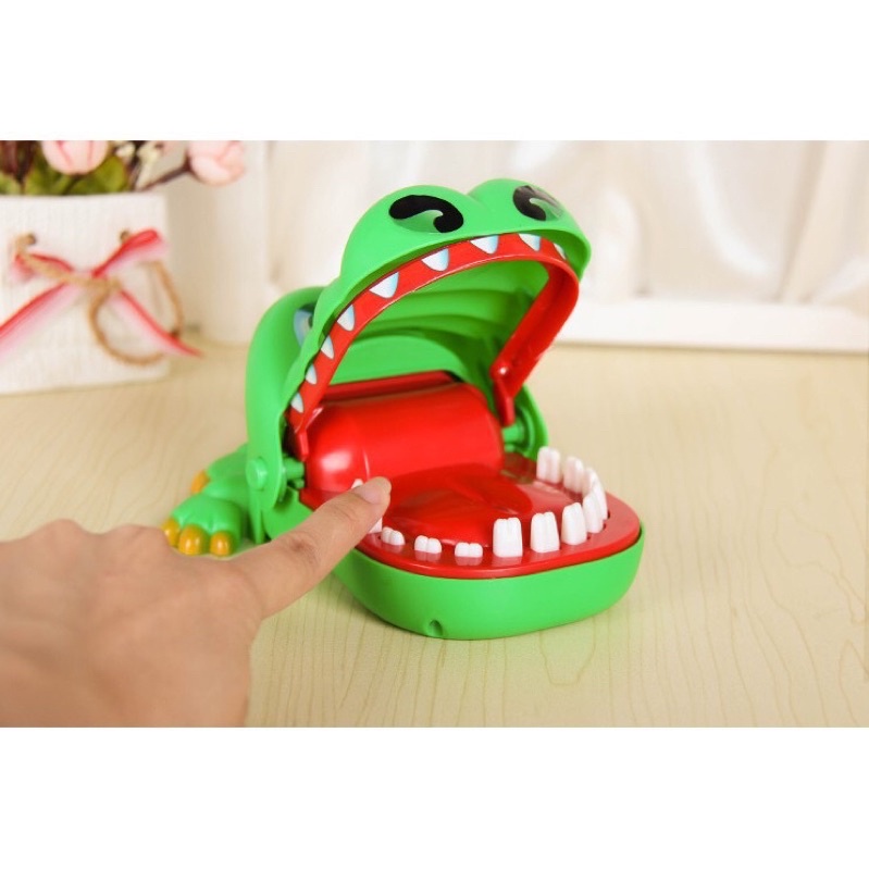 Đồ chơi cá sấu cắn tay , Đồ chơi khám răng cá sấu cắn tay loại to cho bé tăng cường phản xạ, tập trung thiết kế bền đẹp