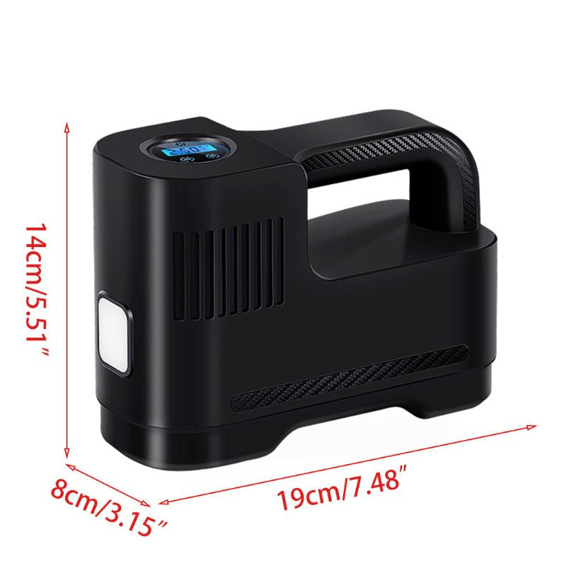 Máy bơm lốp xe ô tô mini có đèn led DC 12V tiện dụng