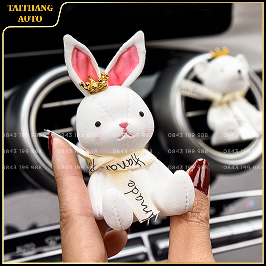 Nước hoa xe hơi cao cấp Bunny, được làm từ chất liệu đá Aroma Stone đặc biệt, gắn cửa gió điều hòa xe hơi, khử mùi