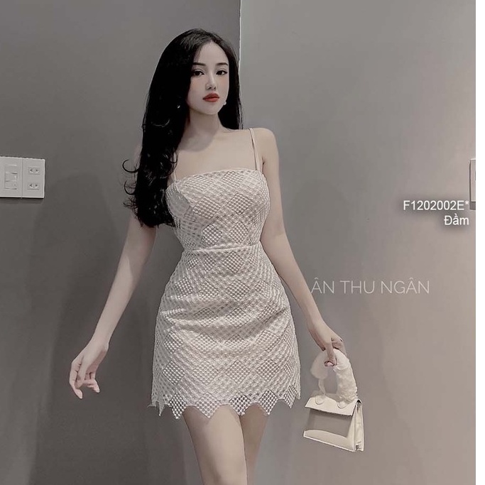 Đầm body ren thiết kế 2 dây!