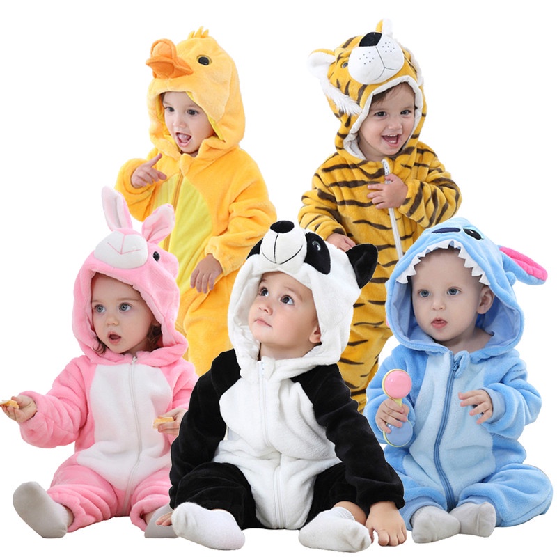Bộ đồ ngủ có mũ trùm đầu hình Stitch dễ thương cho bé