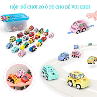 [Mã TOYNOV hoàn 20K xu đơn 50K]  Đồ chơi hộp 20 ô tô chạy bánh đà cho bé vui chơi thỏa thích