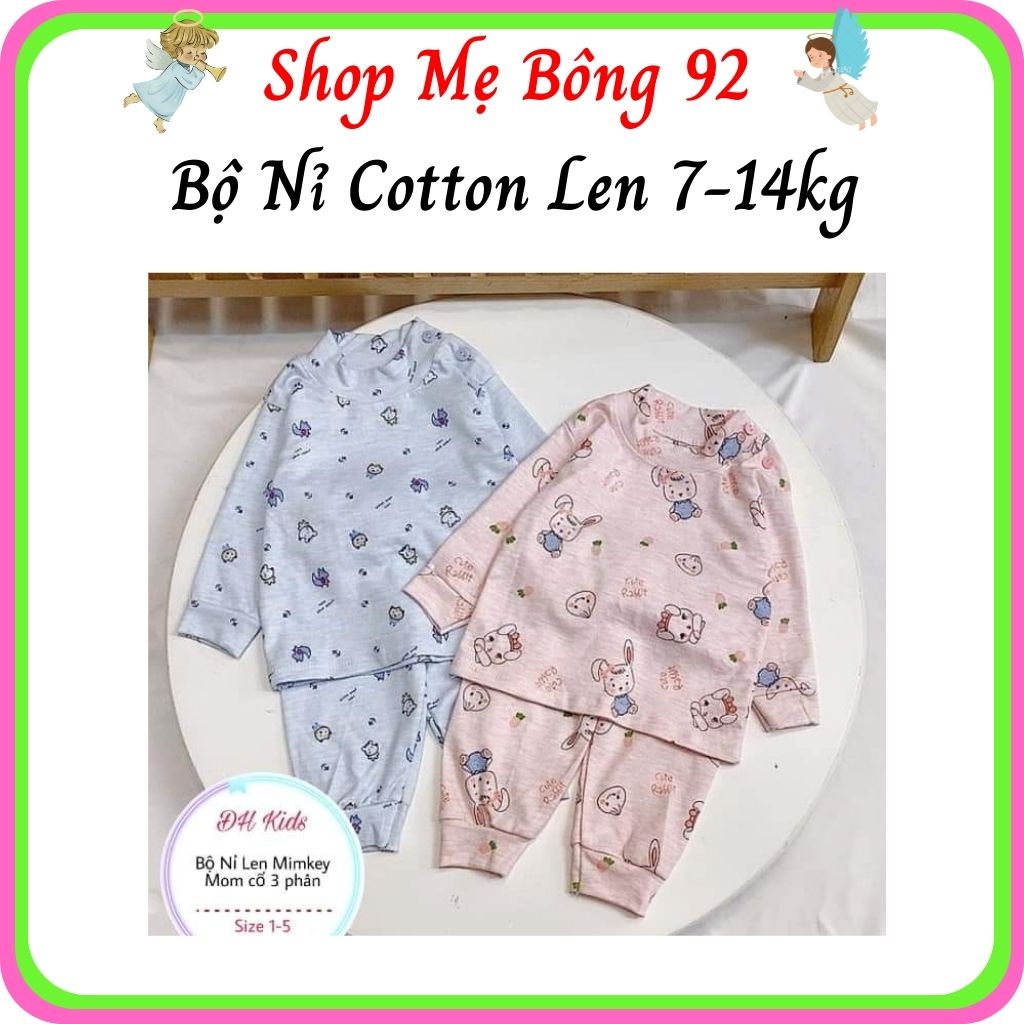Bộ Nỉ Cotton Len Cho Bé 7-14kg – Shop Mẹ Bông 92