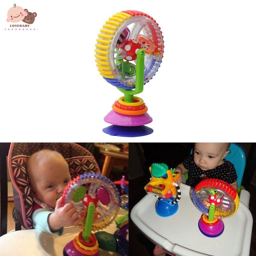 Baby Multi-Colors Rattle Toys Rotating Ferris Wheel Toys With Sucker Base