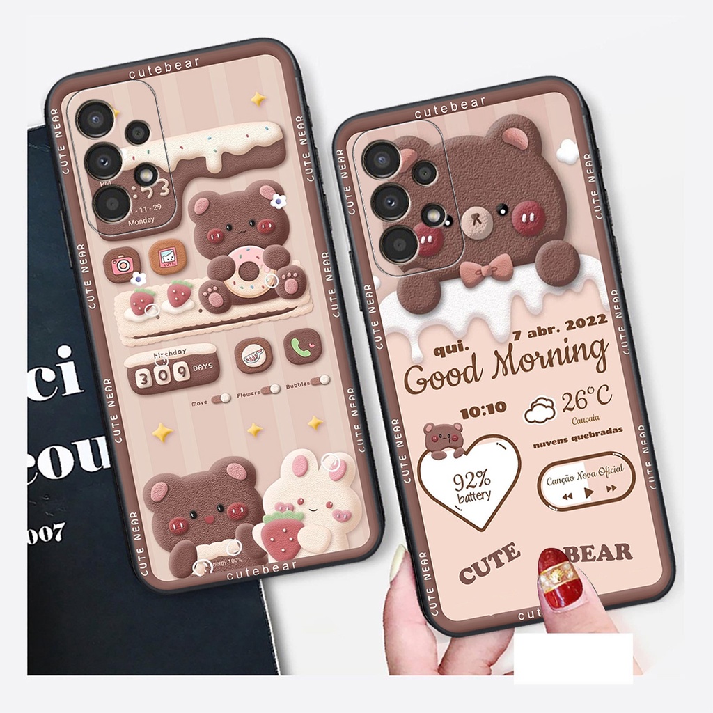 Ốp lưng Samsung Galaxy A13 4G / A23 5G / A33 in hình Gấu nâu - hồng, Gấu Be@rick  cực CUTE, DỄ THƯƠNG