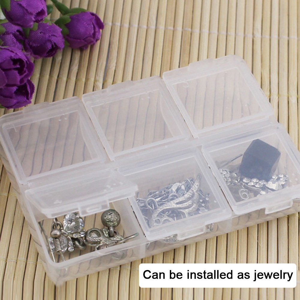 Hộp Đựng Đồ Trong Suốt Sáu Ngăn Tiện Lợi