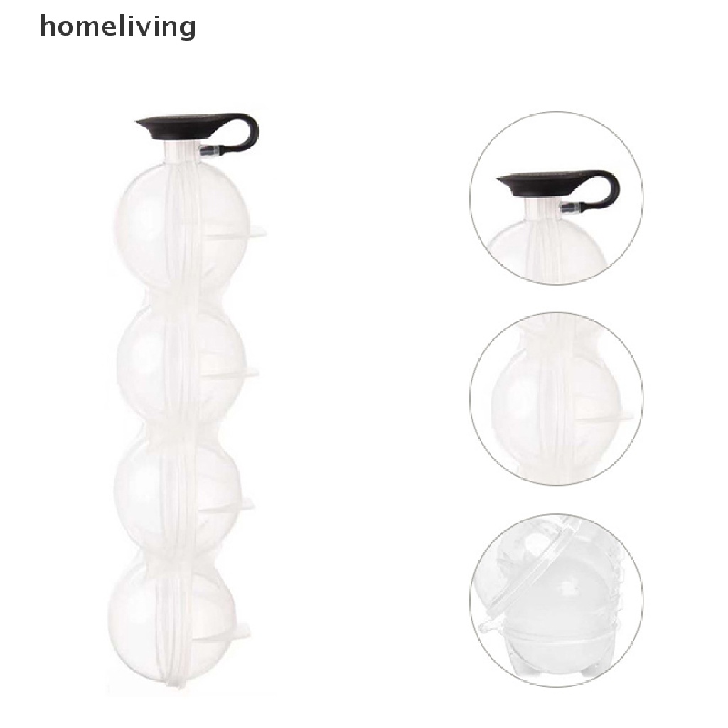 Khuôn Silicone Làm Đá Viên 2.2 &quot;Hình Cầu 4 Ngăn