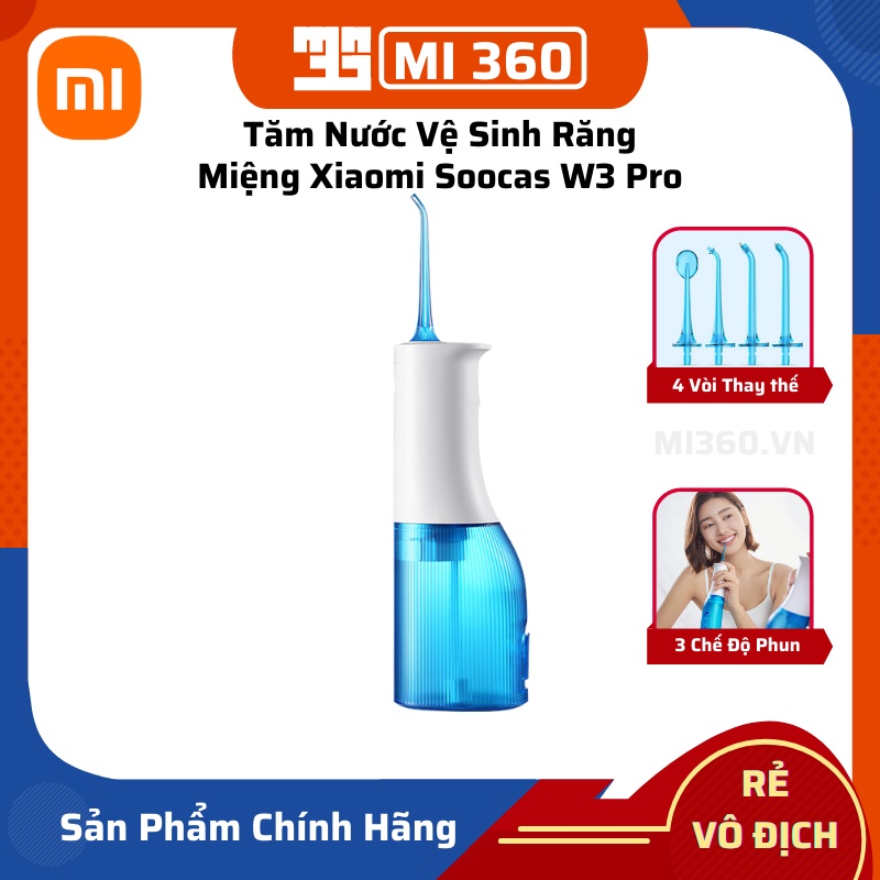 Tăm Nước Vệ Sinh Răng Miệng Xiaomi Soocas W3/ W3 Pro✅ 4 Vòi Thay Thế Tiện Dụng✅ Hàng Chính Hãng