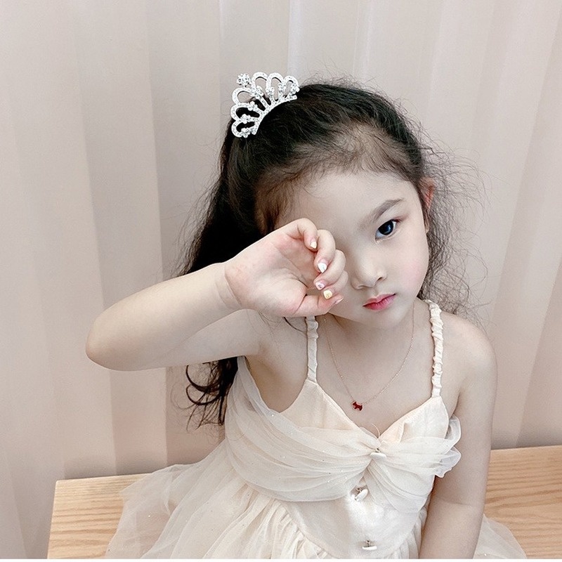Vương Miện Công Chúa Đính Đá Dễ Thương Cho Bé Gái