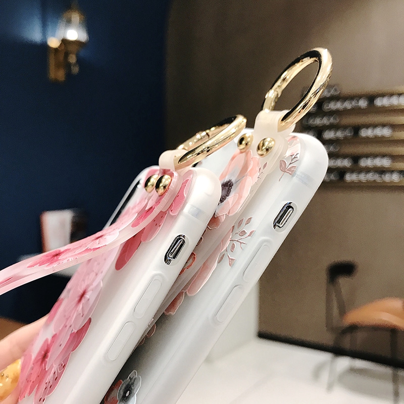 Ốp lưng TPU mềm in hoa kèm dây đeo dành cho Realme 6 C11 C3 C2 5 5i OPPO A31 A91 A5 A9 2020 K3 A1K F7 F9 F11 Pro A83 F1s F5 A7 A5s A3s A37 A57 A71 | BigBuy360 - bigbuy360.vn