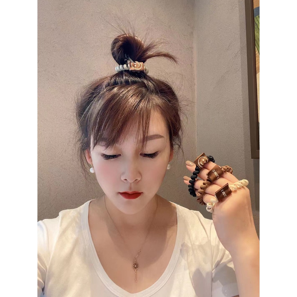 Dây Cột Tóc Kiểu Dáng Mặt Cười Thời Trang Hàn Quốc Xinh Xắn Cho Nữ