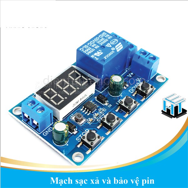 Mạch sạc xả và bảo vệ pin có hiển thị XY-DJ