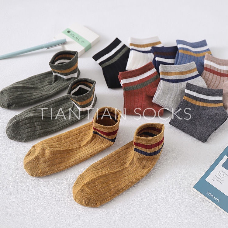 Vớ tất nữ cổ ngắn Cotton cổ thấp thời trang cho nữ nhiều màu