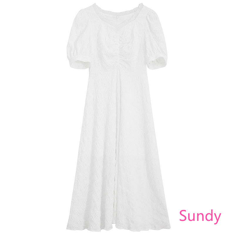 Đầm Chiffon Tay Ngắn Cổ Chữ V Thời Trang Mùa Hè Dành Cho Nữ