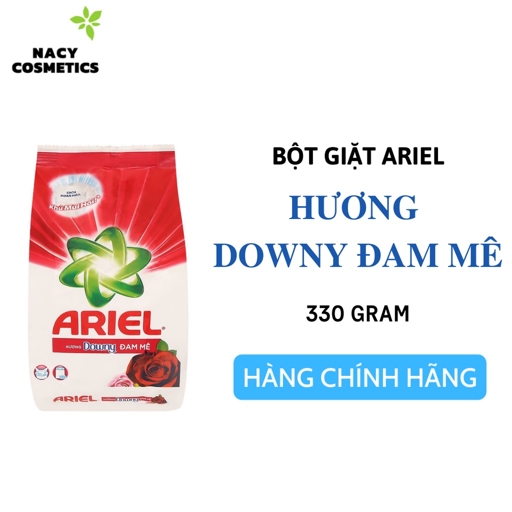 Bột giặt Ariel Sạch Hoàn Hảo Khử Mùi Hôi Hương Downy Đam Mê 330Gram