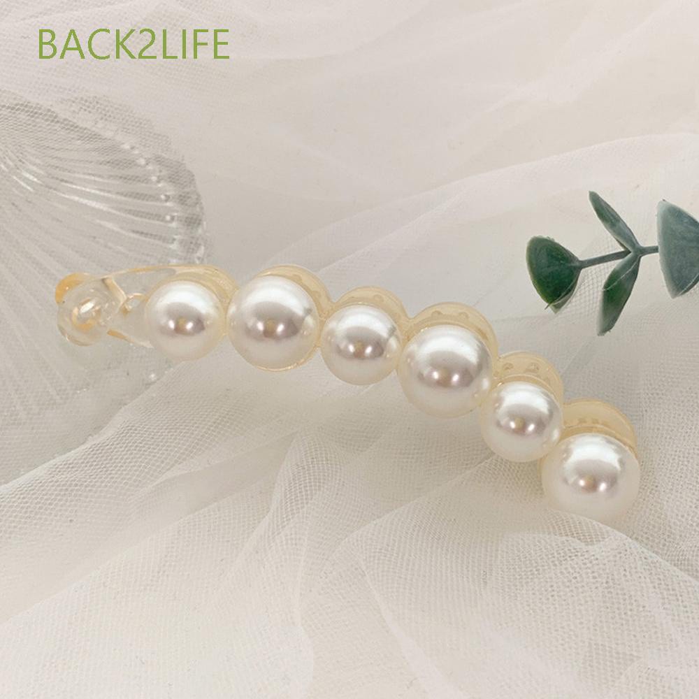 Kẹp Tóc Nhựa Đính Ngọc Trai Thời Trang Cho Nữ