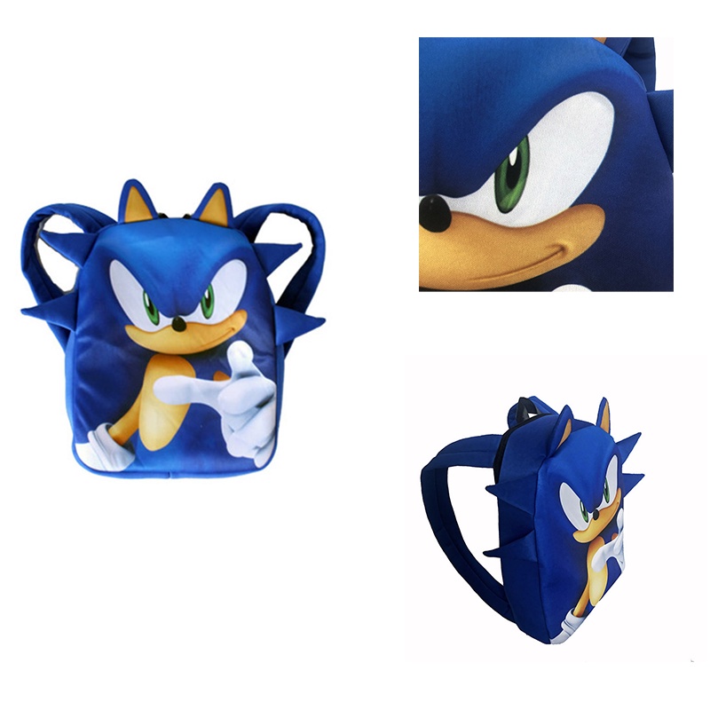 Sẵn Sàng Hàng!!! Balo Đi Học In Hình Sonic the Hedgehog 3D Độc Đáo Thời Trang Cho Trẻ Em Trai