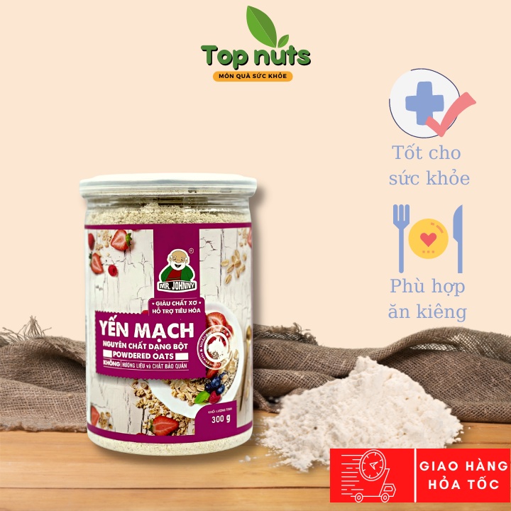 Bột Yến Mạch Hộp 300g - Cho Người Ăn Kiêng, Ăn Dặm Cho Bé, Làm Bánh, Nấu Cháo, Đắp Mặt Nạ