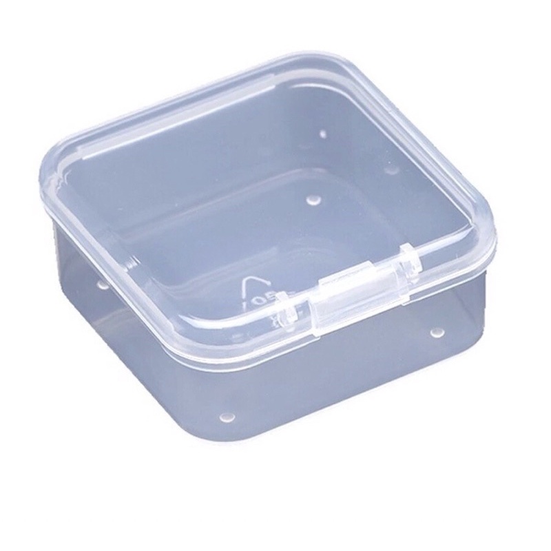 Hộp nhựa trong suốt đựng trang sức, thẻ nhớ, hạt giống, thẻ sim, sticker, tăm bông chống oxy hóa, chống bụi