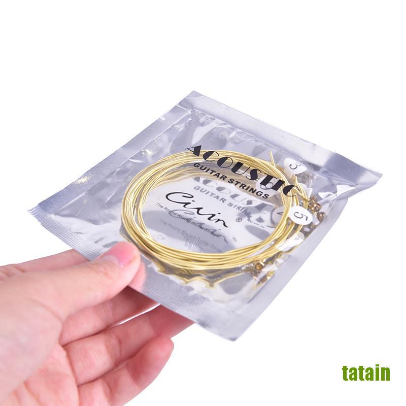 Set 6 Dây Đàn Guitar Acoustic Lõi Đồng Thau Hình Lục Giác