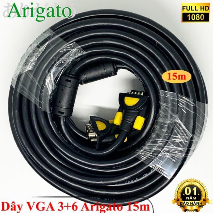 DÂY VGA 3+6 ARIGATO 3m, 5m,10m,15m,20m đảm bảo chất lượng hàng chính hãng TTBO COMPUTER