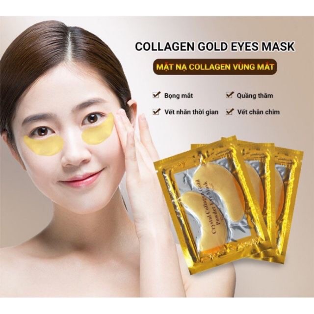 Combo 5 Mặt Nạ Mắt [SIÊU SALE] Mặt Nạ Dưỡng Mắt Collagen Vàng Crystal Collagen Gold Powder Eye Mask