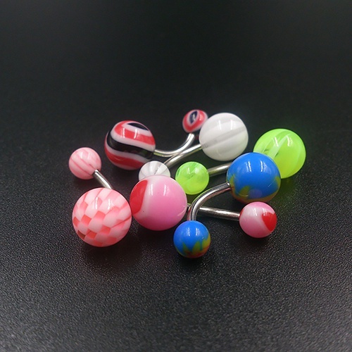 Set 10/30/50 Khuyên Rốn Bằng Thép Không Gỉ Cá Tính