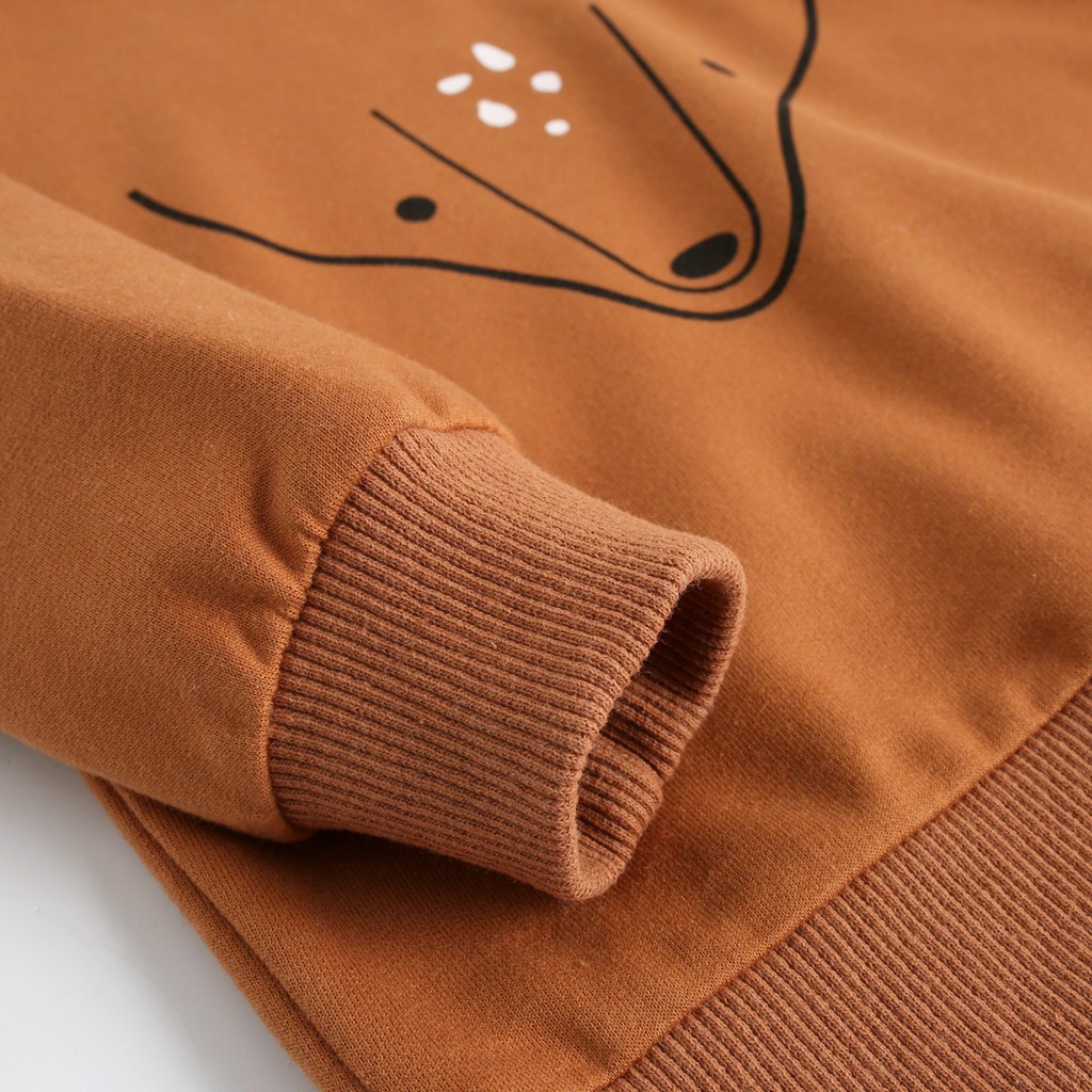 Sanlutoz Vật Dễ Thương Áo Thun Tay Dài + Quần Cotton In Họa Tiết Động