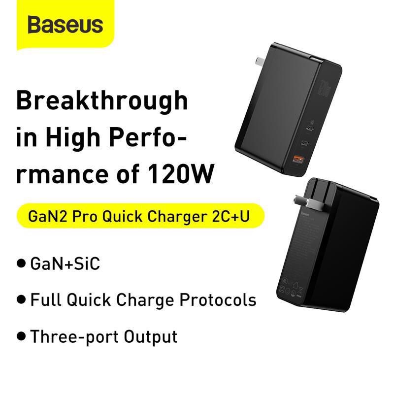 Bộ sạc nhanh đa năng Baseus GaN2 Pro Quick Charger 120W dùng cho Smartphone/ Tablet/ Macbook / Laptop