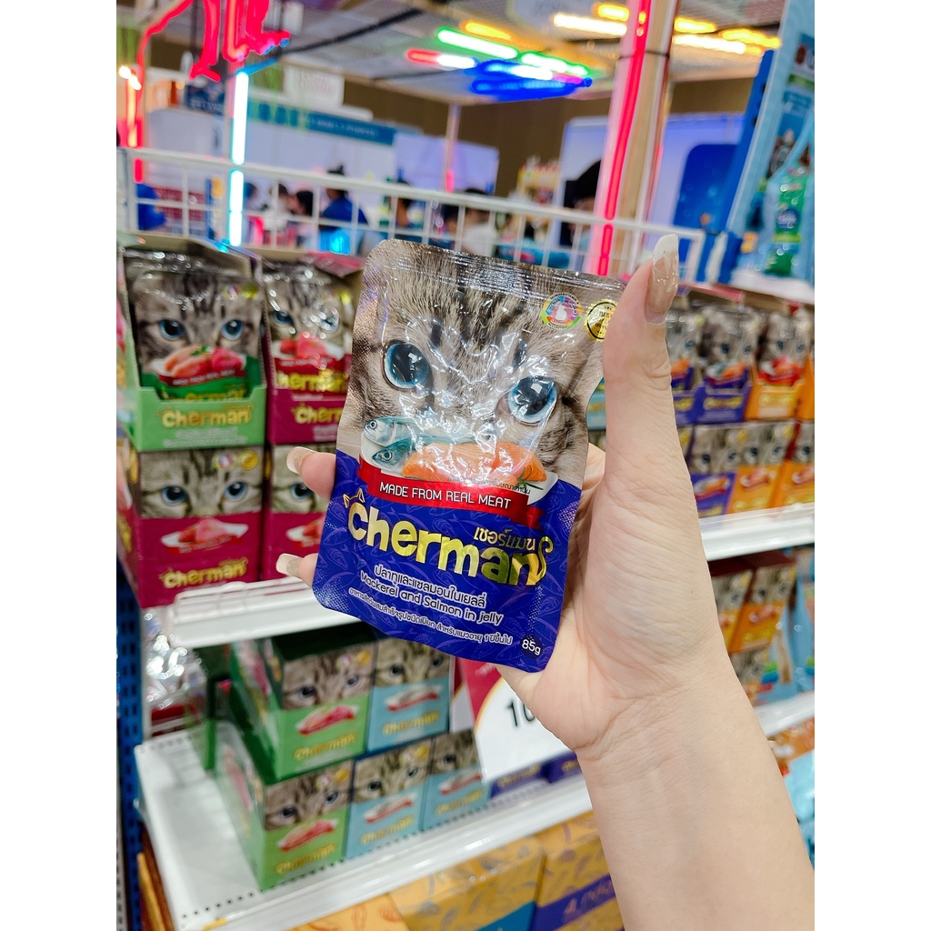 Pate mèo Cherman 85g ⚡ NỘI ĐỊA THÁI LAN⚡ Nhập Trực Tiếp Thái Lan Không Qua Trung Gian.