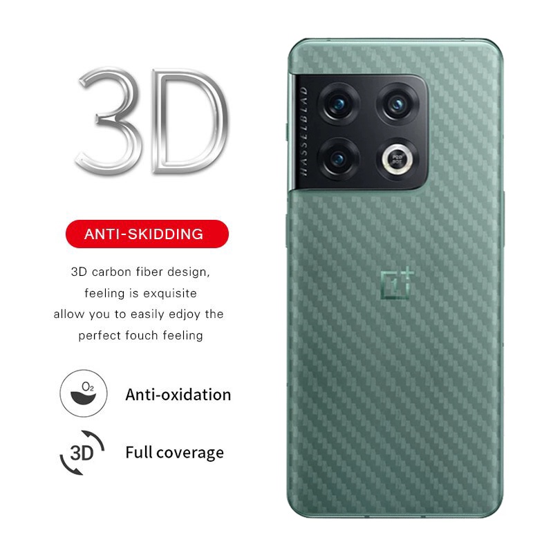 Miếng Dán Lưng Sợi Carbon 3D Cho OnePlus 10 Pro Nord CE 2 Lite 5G 9 8 7 Pro 9RT 8T 7T 6T