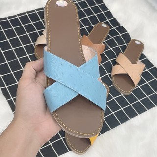 [KTTN] DÉP NỮ QUAI CHÉO DA ĐÀ ĐIỂU