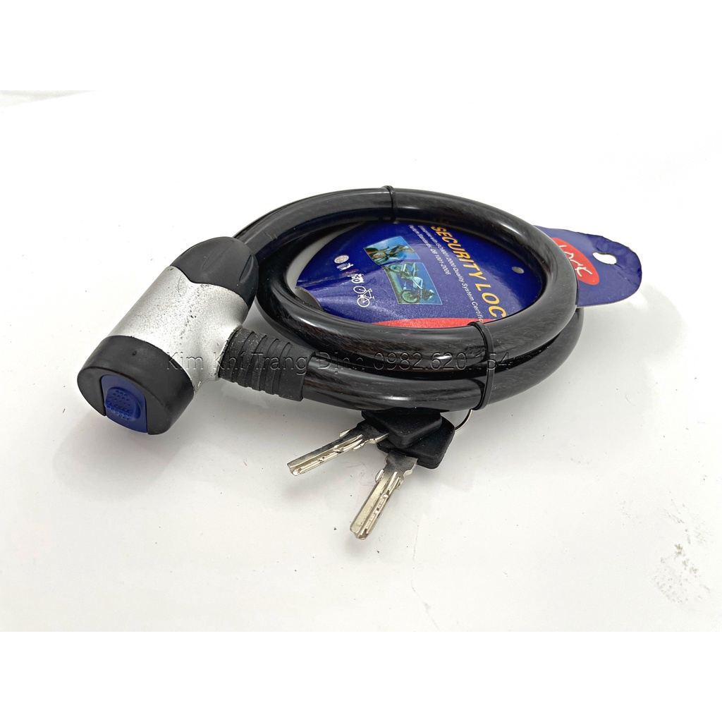 Dây khóa xe đạp, khoá xe máy chống trộm ZX1231 12x650mm và 15x800mm chìa điện tử