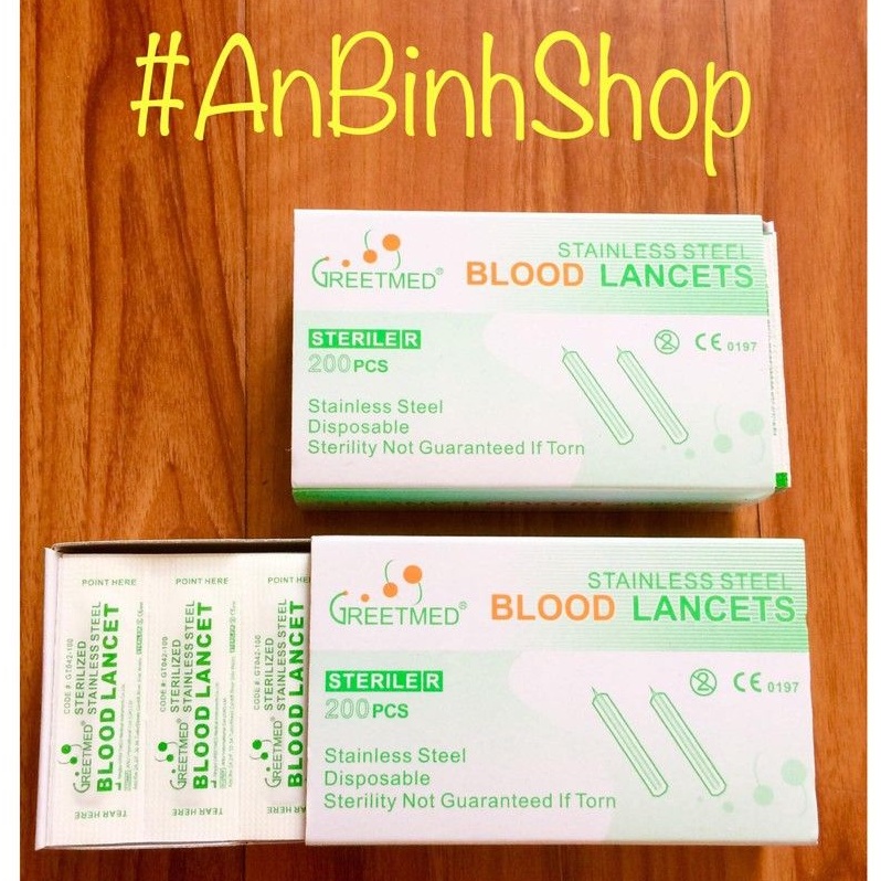 (Q1-HCM) Kim chích mụn Blood Lancets (Hộp 200 cây)