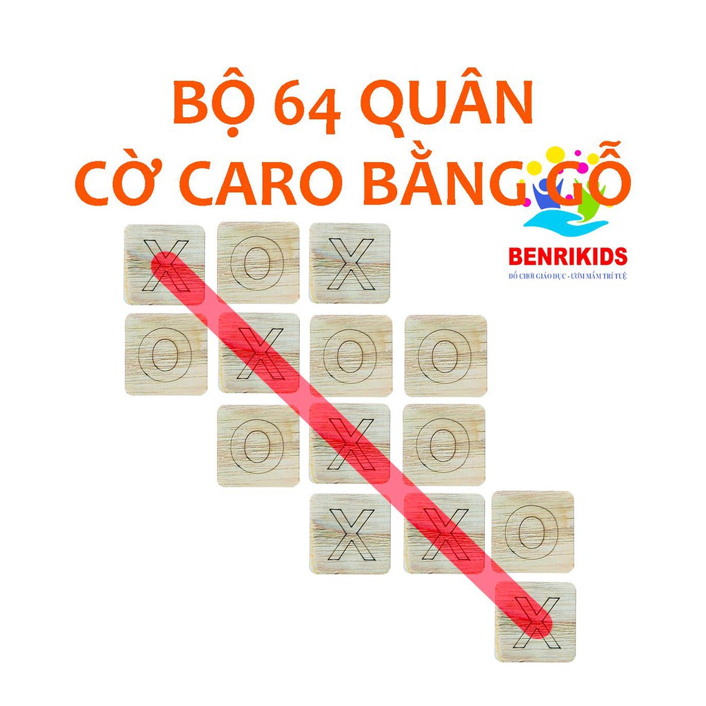 Túi 64 Quân Cờ Caro Bằng Gỗ- Trò Chơi Dân Gian Trở Về Tuổi Thơ