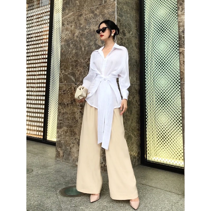 VELLE DESIGN áo sơ mi tơ ý rosa