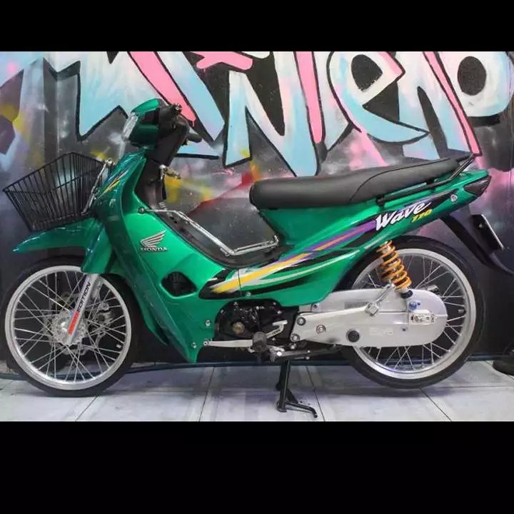 Bộ yếm vỏ nhựa xe máy màu XANH  -Dàn áo xe Wave ZX-Wave nhỏ 110-Wave alpha đời 2000 đến 2006-nhựa nguyên sinh ABS