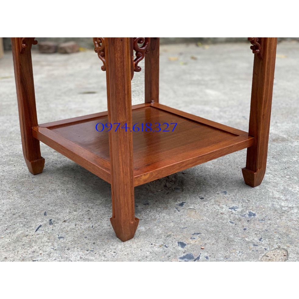 Đôn Vuông 40cm Cỡ Lớn Kê Phòng Khách Gỗ Hương