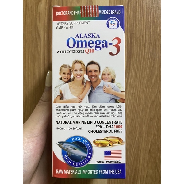 Viên Dầu Cá ALASKA omega 3- duy trì sức khỏe tim mạch và mắt