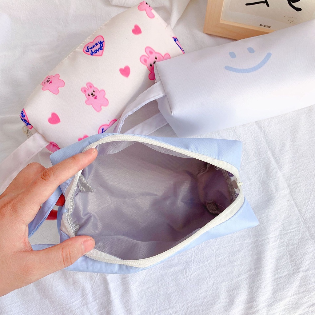 Mây Hộp đựng bút họa tiết chú gấu phong cách Hàn