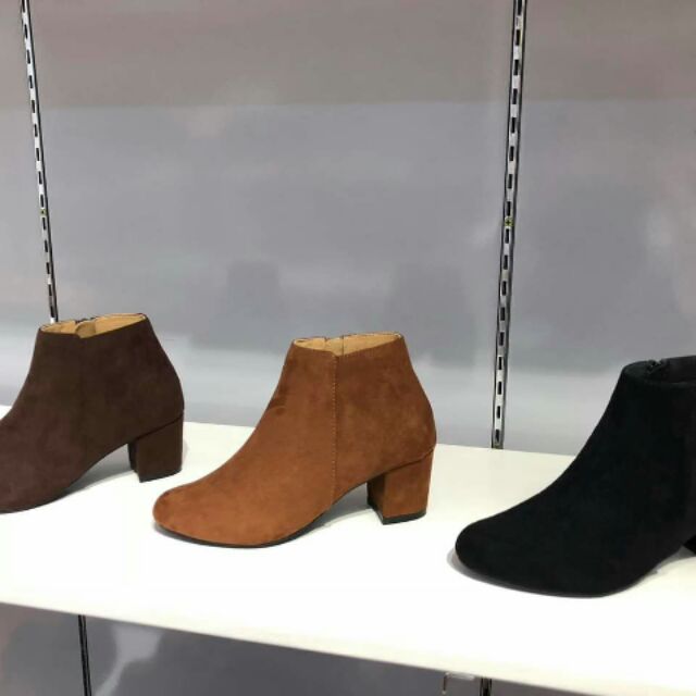 Boot Cổ Ngắn Hàng Da Lộn Cao 5cm