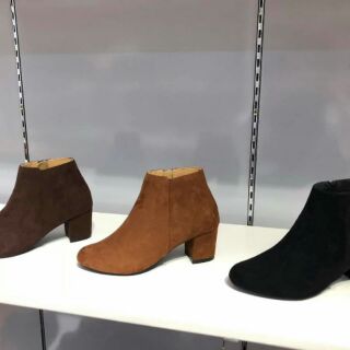 Boot Cổ Ngắn Hàng Da Lộn Cao 5cm