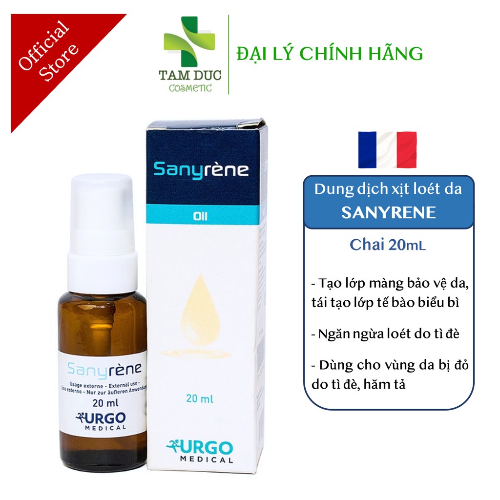 SANYRENE - Urgo [Chai 20ml] - Dung dịch xịt loét do tì đè nhập từ Pháp [Sany rene]