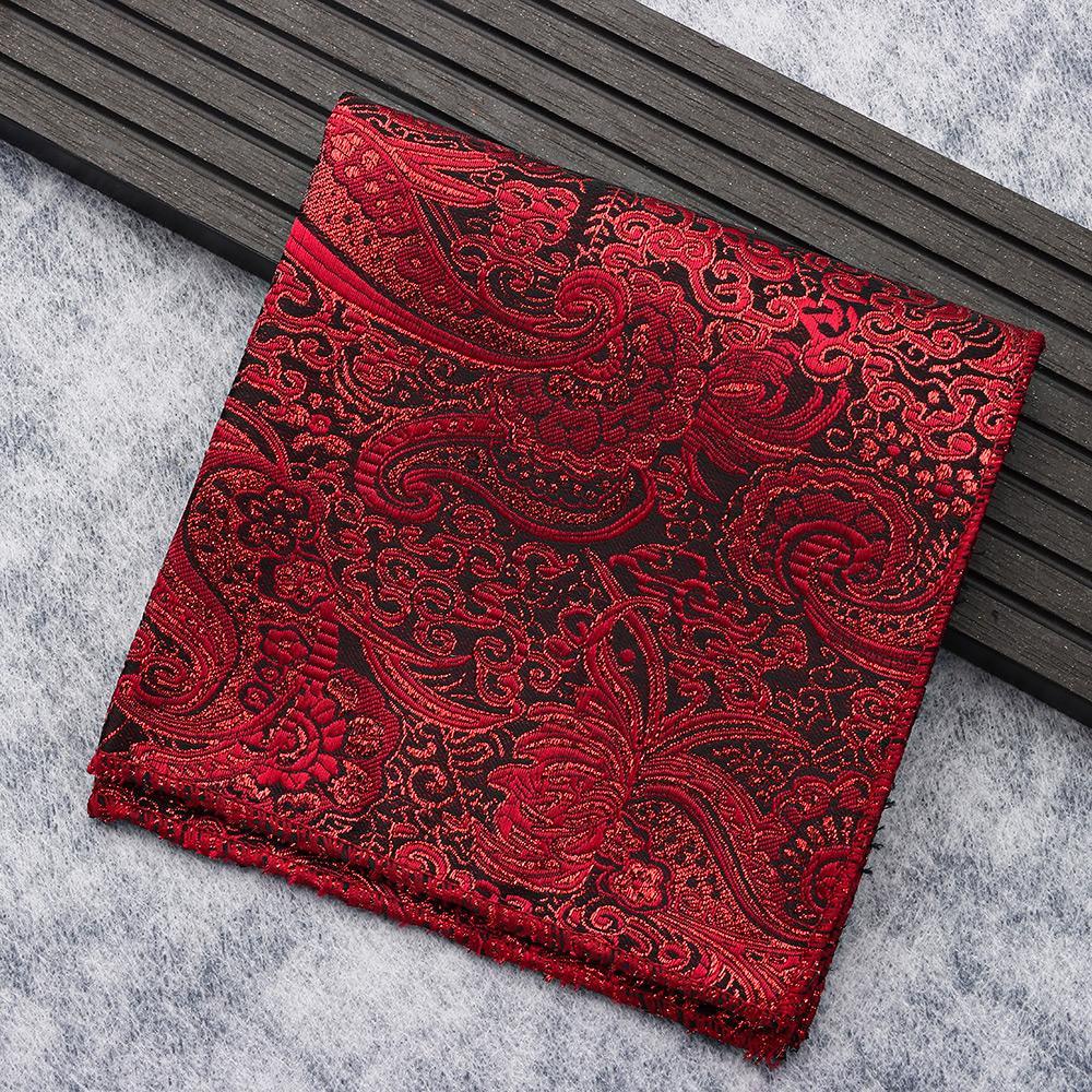 Yve Khăn Tay Hình Vuông Bằng Satin Đơn Giản Cho Nam