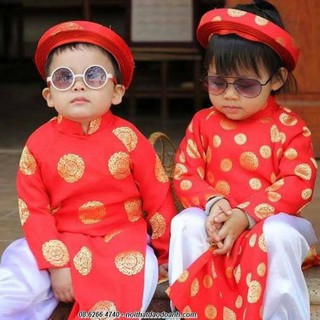 Áo Dài Truyền Thống gấm thái tuấn